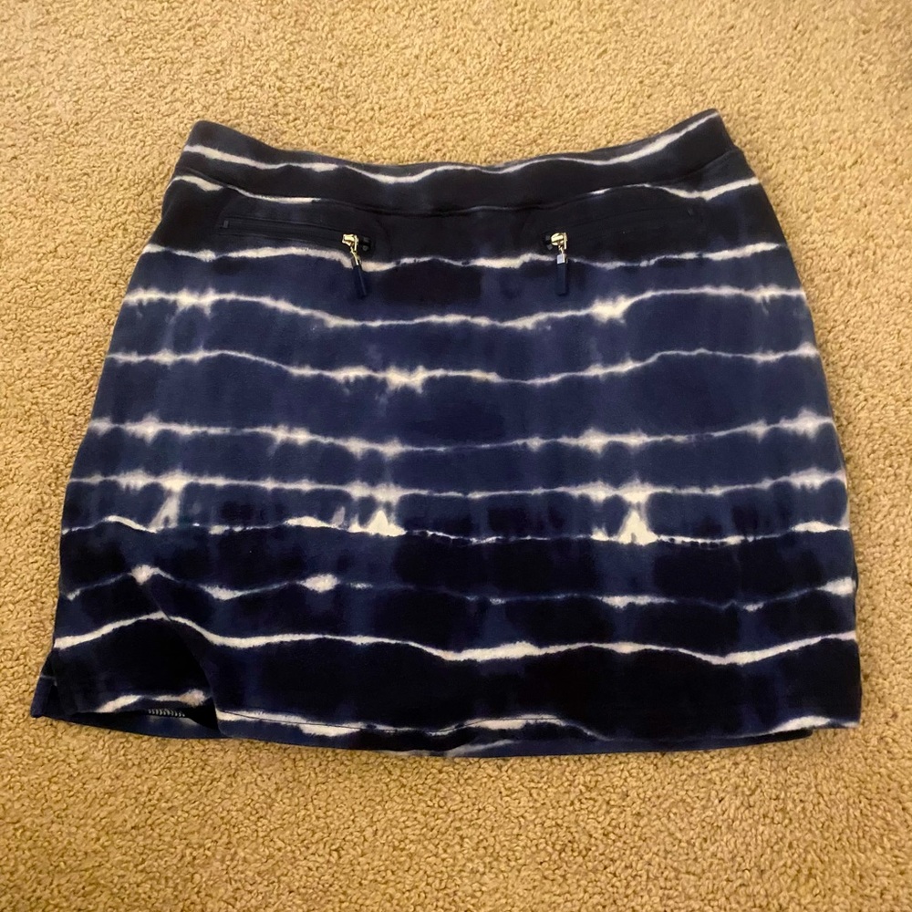 Blue and White Striped Skort